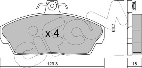 Cifam 822-174-1 - Тормозные колодки, дисковые, комплект parts5.com