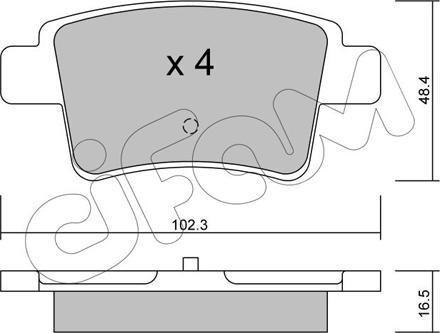 Cifam 822-801-0 - Тормозные колодки, дисковые, комплект parts5.com