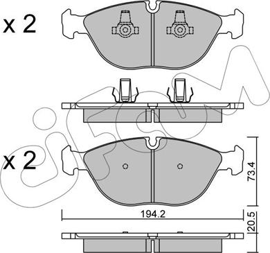 Cifam 822-828-0 - Тормозные колодки, дисковые, комплект parts5.com