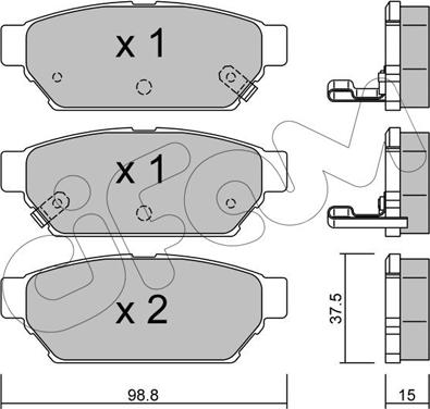 Cifam 822-396-0 - Тормозные колодки, дисковые, комплект parts5.com