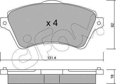 Cifam 822-349-0 - Тормозные колодки, дисковые, комплект parts5.com