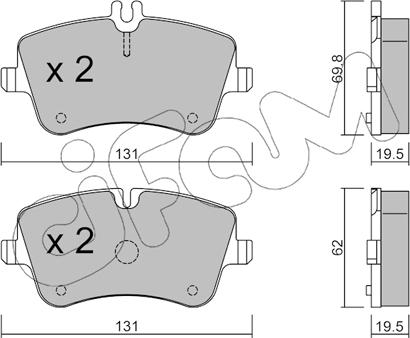 Cifam 822-342-0 - Тормозные колодки, дисковые, комплект parts5.com