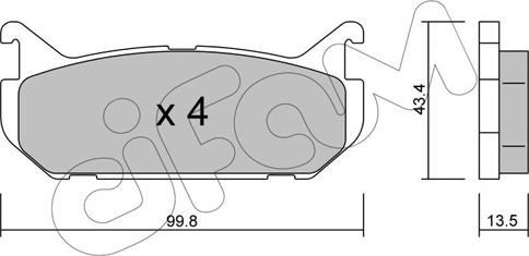 Cifam 822-303-0 - Тормозные колодки, дисковые, комплект parts5.com