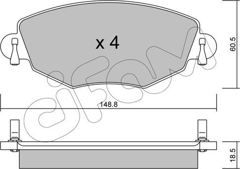 Cifam 822-318-0 - Тормозные колодки, дисковые, комплект parts5.com