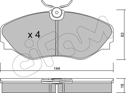 Cifam 822-338-0 - Тормозные колодки, дисковые, комплект parts5.com