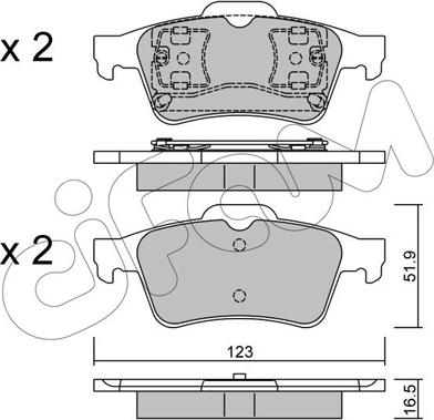 Cifam 822-337-0 - Тормозные колодки, дисковые, комплект parts5.com