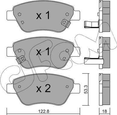 Cifam 822-321-4 - Тормозные колодки, дисковые, комплект parts5.com