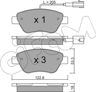 Cifam 822-321-0 - Тормозные колодки, дисковые, комплект parts5.com