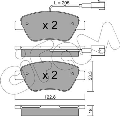 Cifam 822-321-3 - Тормозные колодки, дисковые, комплект parts5.com