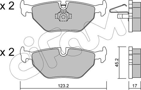 Cifam 822-261-0 - Тормозные колодки, дисковые, комплект parts5.com