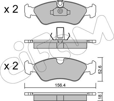 Cifam 822-208-0 - Тормозные колодки, дисковые, комплект parts5.com