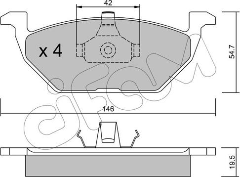 Cifam 822-211-0 - Тормозные колодки, дисковые, комплект parts5.com