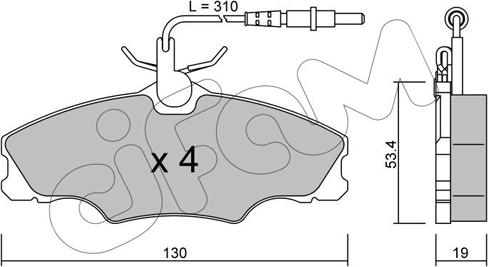 Cifam 822-213-0 - Тормозные колодки, дисковые, комплект parts5.com