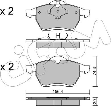 Cifam 822-279-0 - Тормозные колодки, дисковые, комплект parts5.com