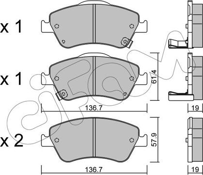 Cifam 822-794-0 - Тормозные колодки, дисковые, комплект parts5.com