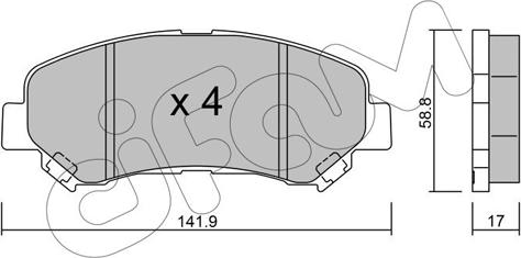 Cifam 822-792-0 - Тормозные колодки, дисковые, комплект parts5.com