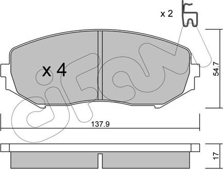 Cifam 822-766-0 - Тормозные колодки, дисковые, комплект parts5.com