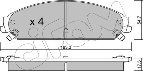 Cifam 822-717-0 - Тормозные колодки, дисковые, комплект parts5.com