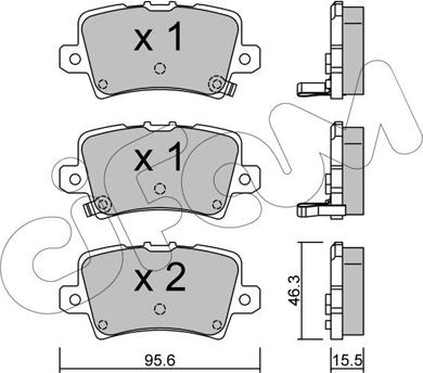 Cifam 822-729-0 - Тормозные колодки, дисковые, комплект parts5.com