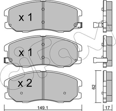 Cifam 822-778-0 - Тормозные колодки, дисковые, комплект parts5.com