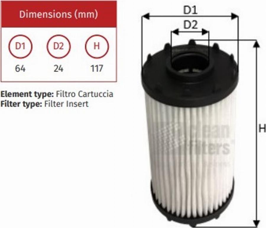 Clean Filters ML4594 - Масляный фильтр parts5.com