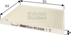 Clean Filters NC2420 - Фильтр воздуха в салоне parts5.com