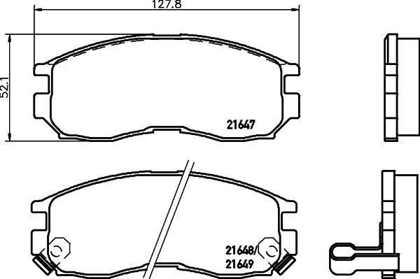 AISIN SN801P - Тормозные колодки, дисковые, комплект parts5.com