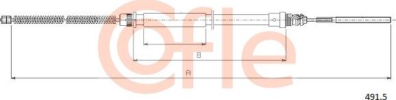 Cofle 92.491.5 - Тросик, cтояночный тормоз parts5.com