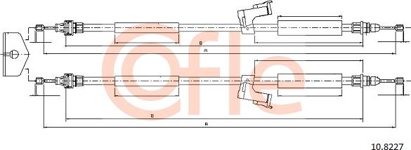 Cofle 92.10.8227 - Тросик, cтояночный тормоз parts5.com