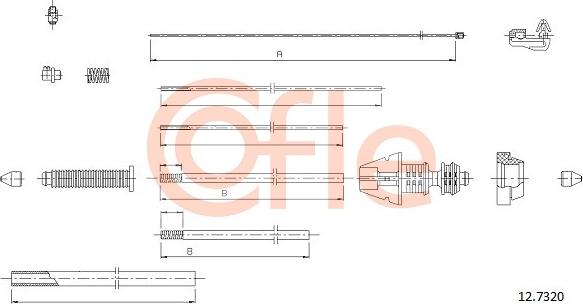 Cofle 92127320 - Тросик газа parts5.com