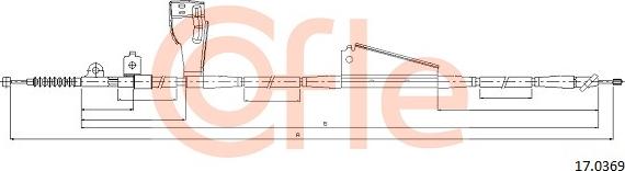 Cofle 92170369 - Тросик, cтояночный тормоз parts5.com