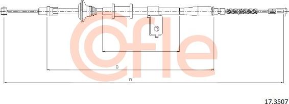 Cofle 92173507 - Тросик, cтояночный тормоз parts5.com