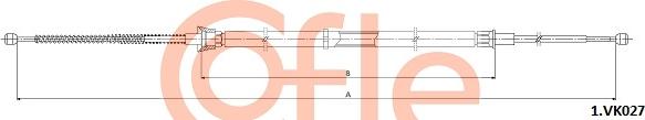 Cofle 92.1.VK027 - Тросик, cтояночный тормоз parts5.com