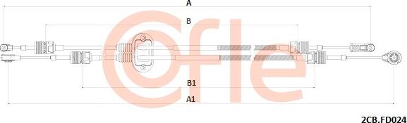 Cofle 92.2CB.FD024 - Трос, ступенчатая коробка передач parts5.com