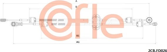 Cofle 92.2CB.FD026 - Трос, ступенчатая коробка передач parts5.com