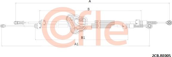 Cofle 92.2CB.RE005 - Cable, manual transmission parts5.com