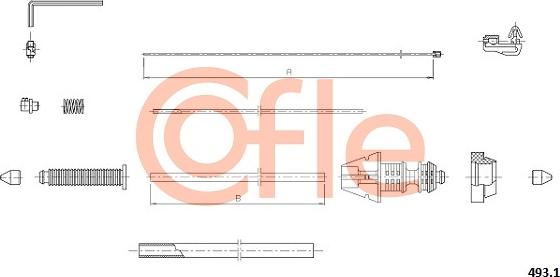 Cofle 92.493.1 - Тросик газа parts5.com