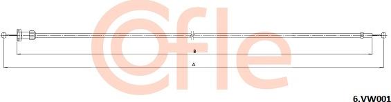 Cofle 92.6.VK001 - Тросик замка капота parts5.com