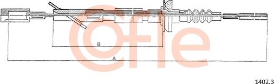 Cofle 1402.3 - Трос, управление сцеплением parts5.com