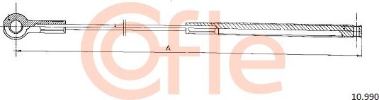 Cofle 92.10.990 - Тросик, cтояночный тормоз parts5.com