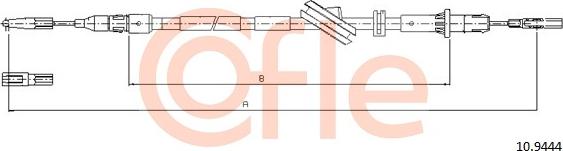 Cofle 10.9444 - Тросик, cтояночный тормоз parts5.com