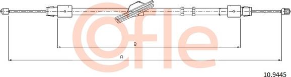 Cofle 10.9445 - Тросик, cтояночный тормоз parts5.com