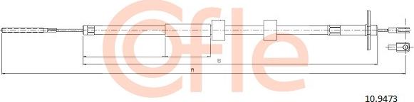 Cofle 92109473 - Тросик, cтояночный тормоз parts5.com