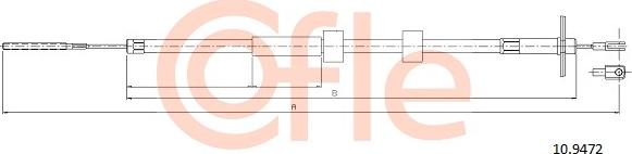 Cofle 92109472 - Тросик, cтояночный тормоз parts5.com