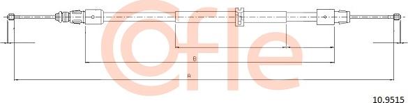 Cofle 10.9515 - Тросик, cтояночный тормоз parts5.com