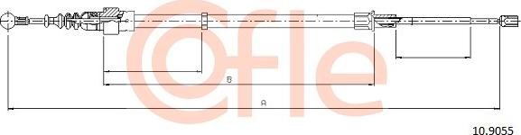 Cofle 10.9055 - Тросик, cтояночный тормоз parts5.com