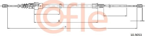 Cofle 92.10.9053 - Тросик, cтояночный тормоз parts5.com