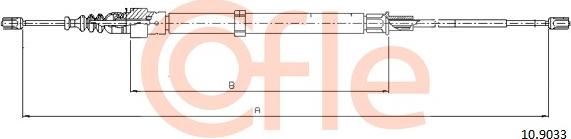 Cofle 10.9033 - Тросик, cтояночный тормоз parts5.com