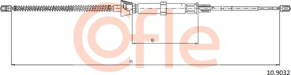 Cofle 10.9032 - Тросик, cтояночный тормоз parts5.com