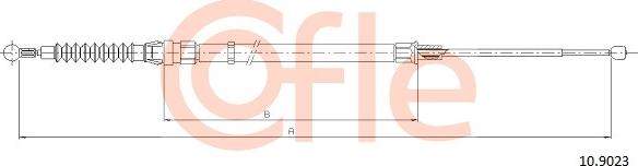 Cofle 92.10.9023 - Тросик, cтояночный тормоз parts5.com